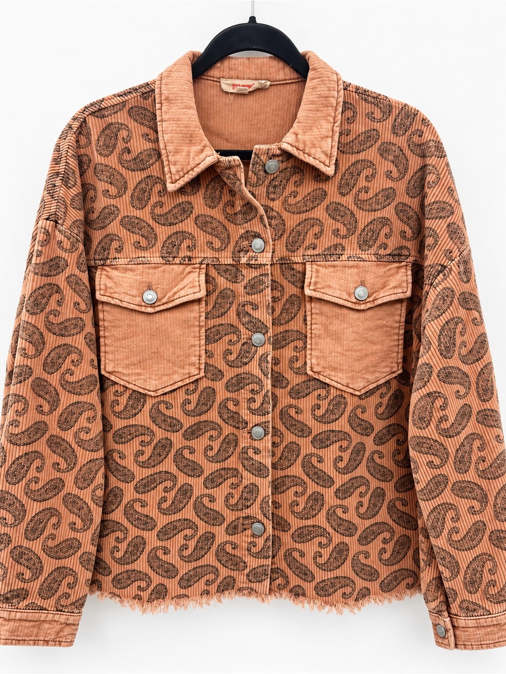 Mazik Paisley Corduroy Trucker Jacket - Rust